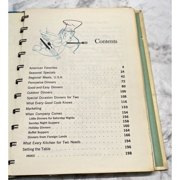 Vintage Betty Crockers Dinner for Two Cookbook 1958 1st Ed 1st Print Recipes - Picture 6 of 13